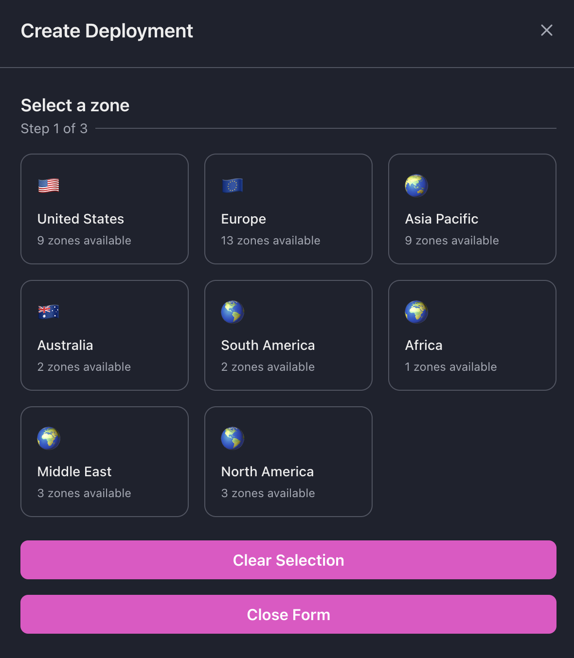 Select A Region